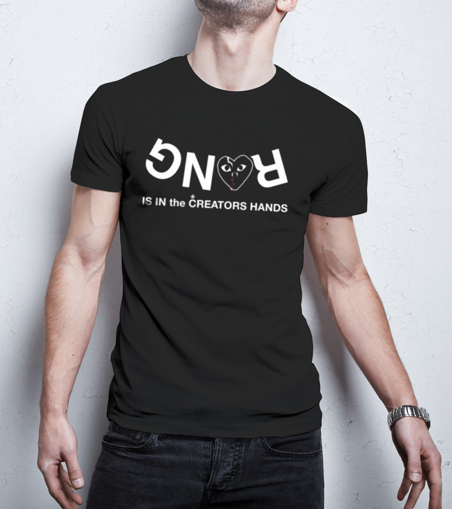 Revenge Is In The Creators Hands Rvg Heart Design Black T-Shirt