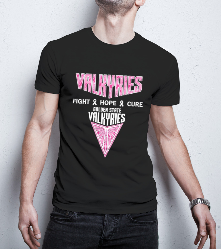 Golden State Valkyries Fight Hope Cure Breast Cancer Awareness WNBA T-Shirt