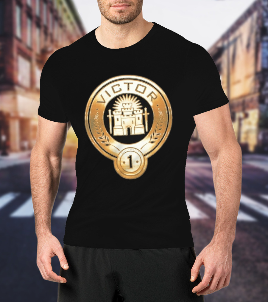 The Hunger Games Victor Emblem District 1 Badge With Castle And Swords T-Shirt