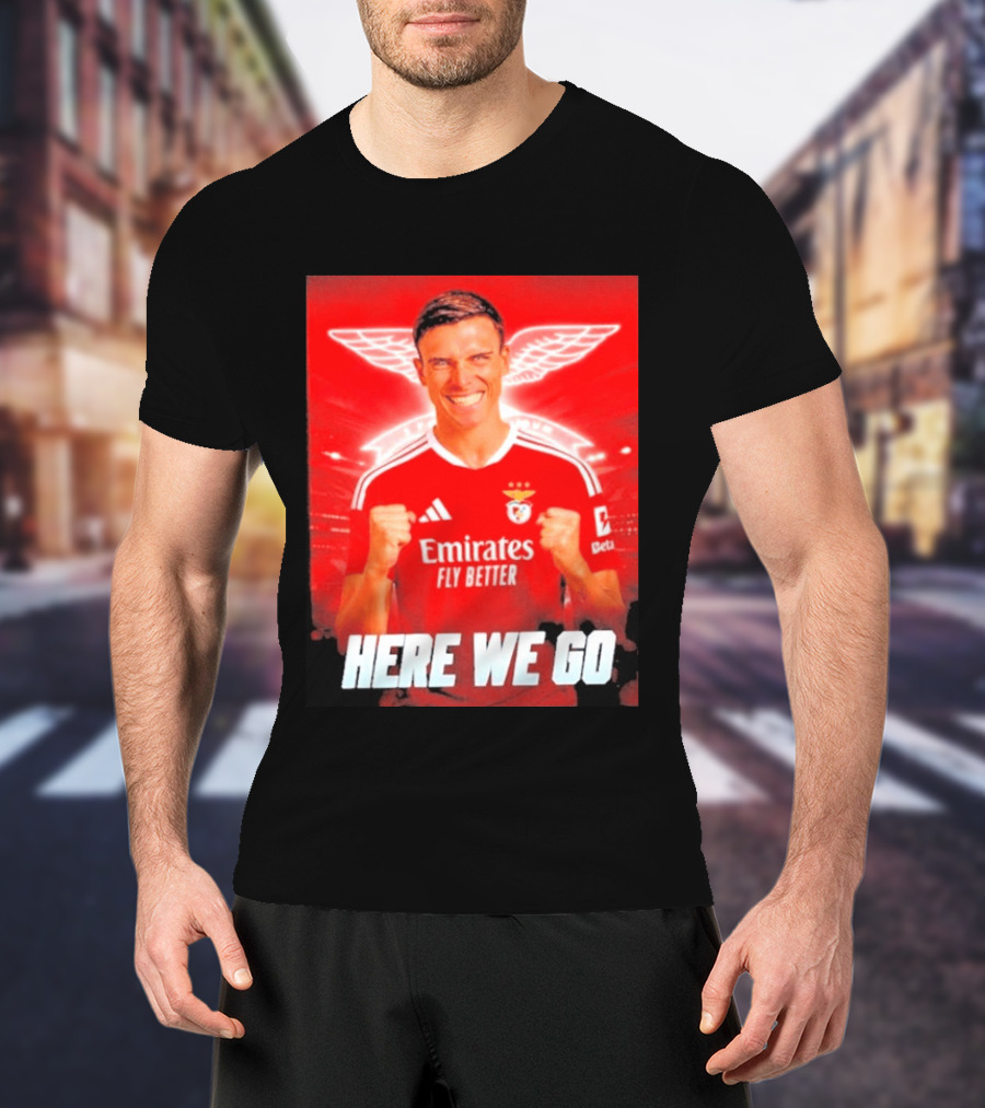 João Palhinha Benfica Transfer Here We Go Emirates Fly Better T-Shirt