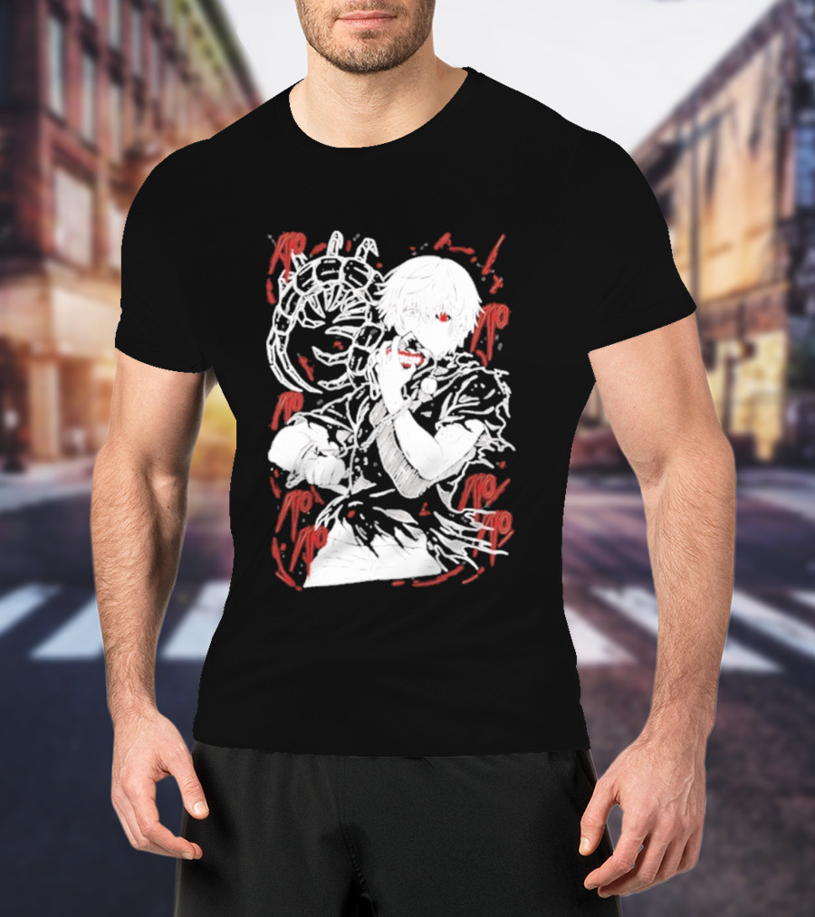 Tokyo Ghoul Kaneki Ken Red Kagune Anime Streetwear T-Shirt