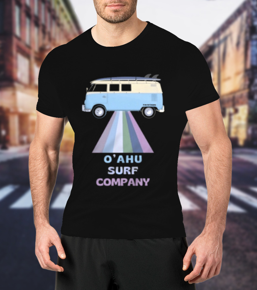 Oahu Surf Company Vintage Surf Bus Hawaiian Islands T-Shirt
