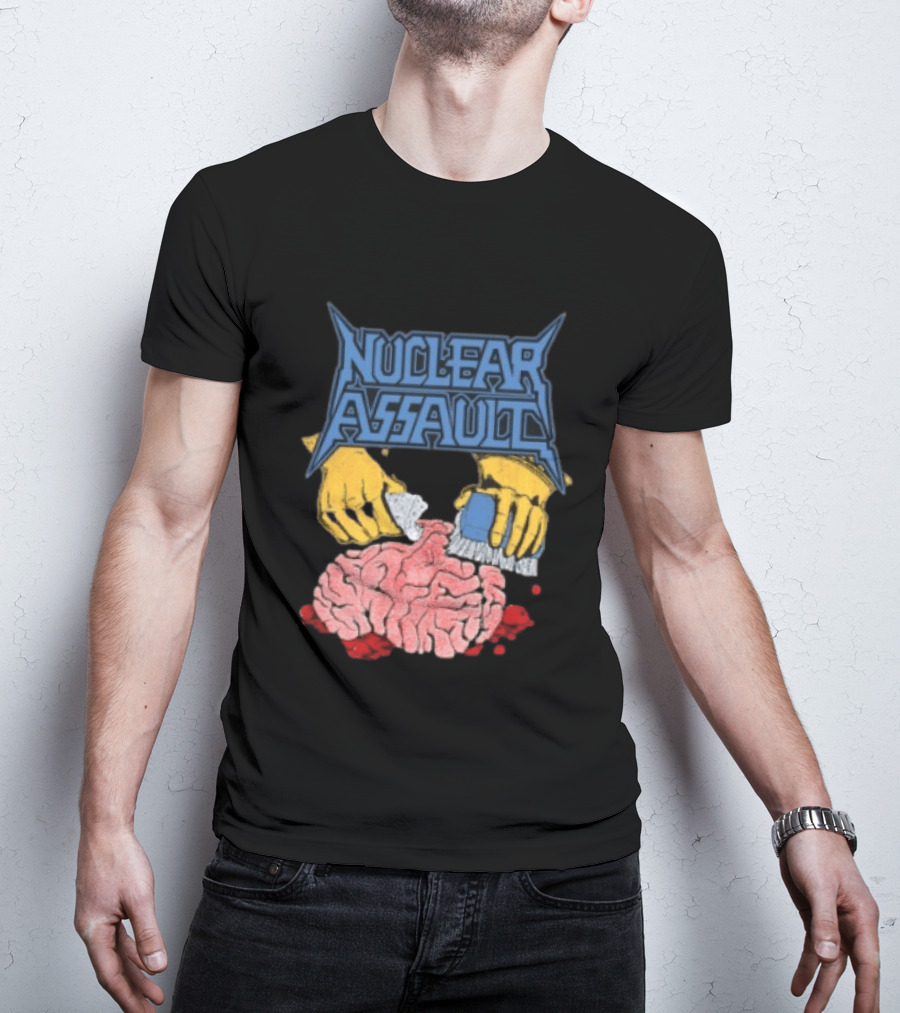 Nuclear Assault Brain Scrubbing Art Beyond Human Store Po Box Leftovers T-Shirt