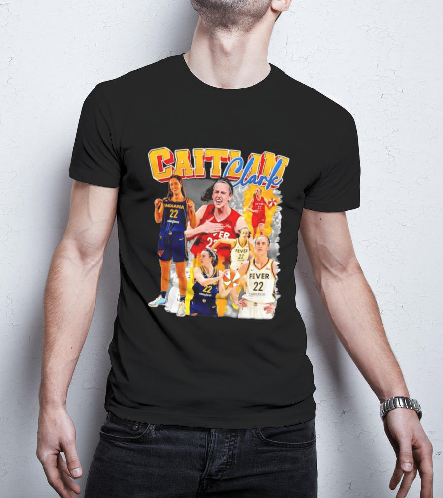 Caitlin Clark Indiana Fever 22 Basketball Athlete Action Montages T-Shirt