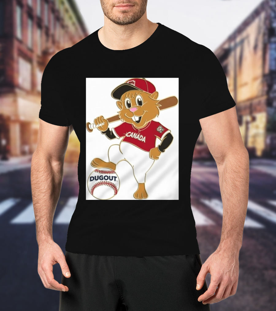 Canada Little League Beaver Baseball Dugout Pin T-Shirt