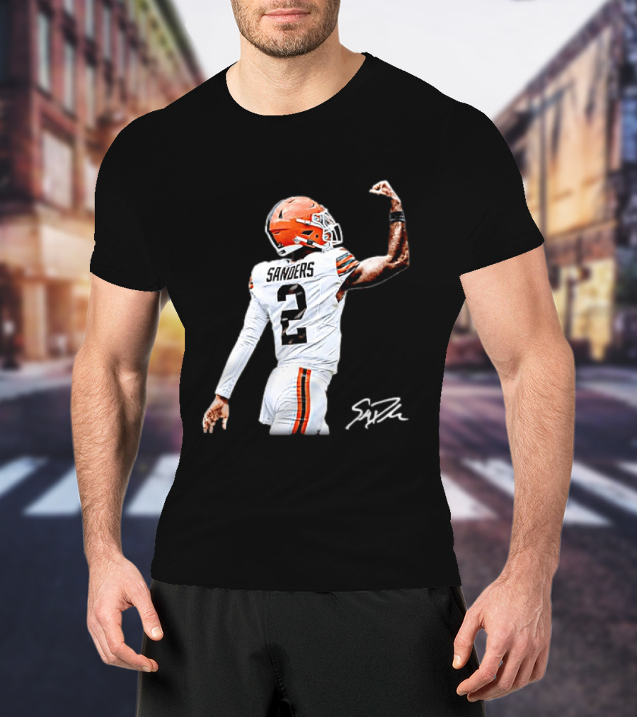 Sanders Number 2 Miami Dolphins Player Celebration T-Shirt