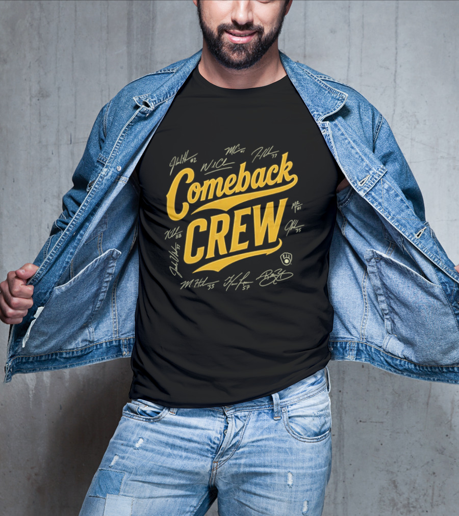 Milwaukee Brewers Comeback Crew Autographed Edition T-Shirt