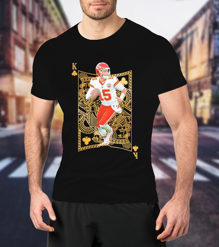 Patrick Mahomes II Kansas City Chiefs King Of Clubs Football Card T-Shirt
