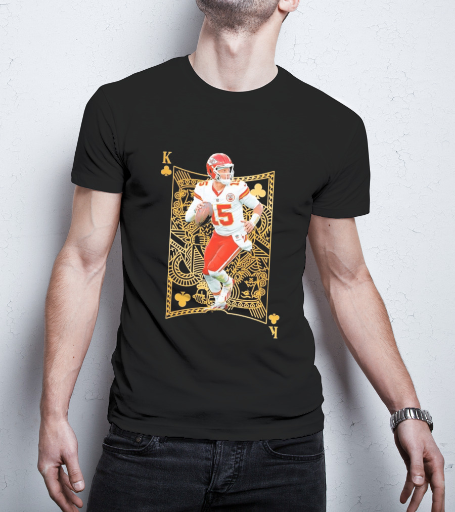 Patrick Mahomes II Kansas City Chiefs King Of Clubs Football Card T-Shirt