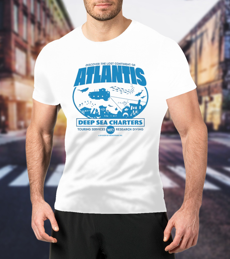 Atlantis Deep Sea Charters Heckletours Discover The Lost Continent Scuba Services Research Diving T-Shirt