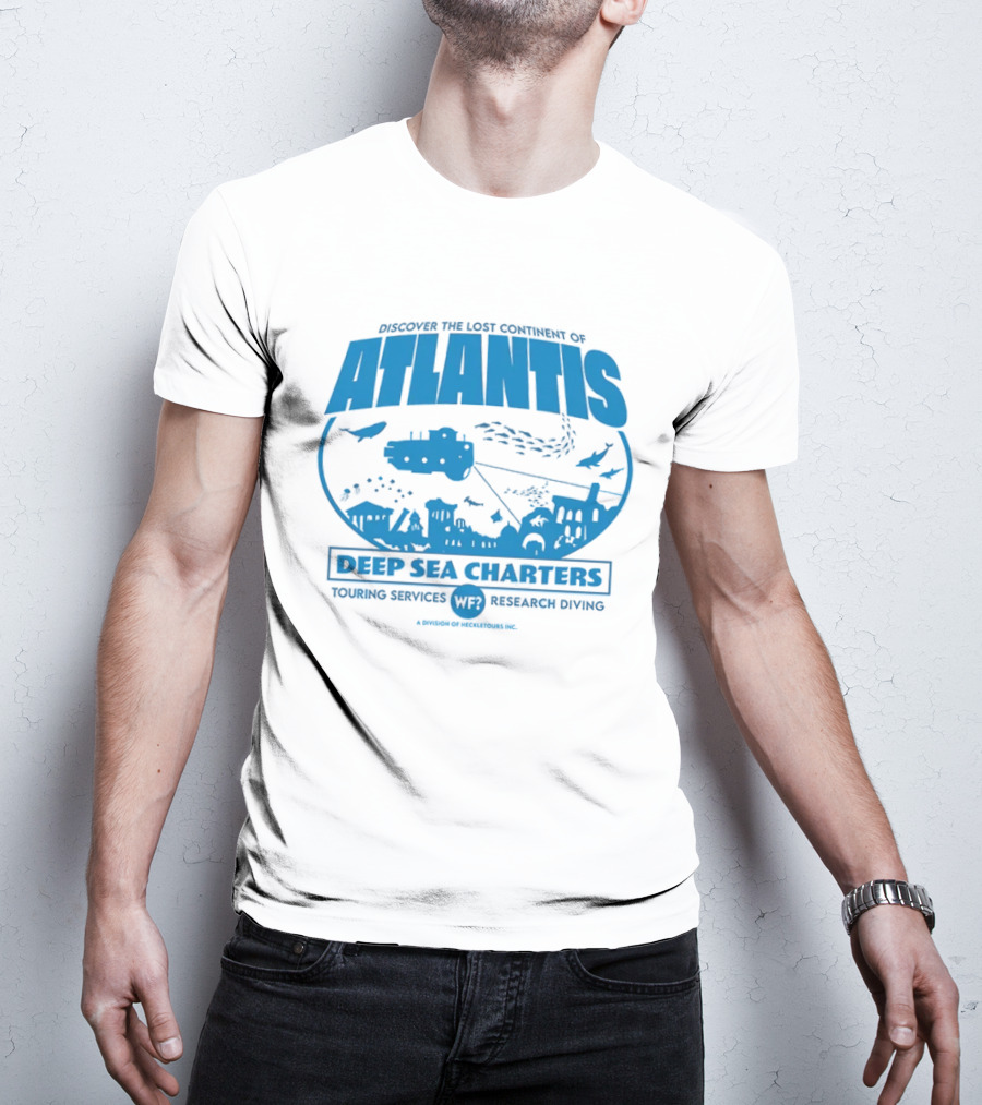 Atlantis Deep Sea Charters Heckletours Discover The Lost Continent Scuba Services Research Diving T-Shirt
