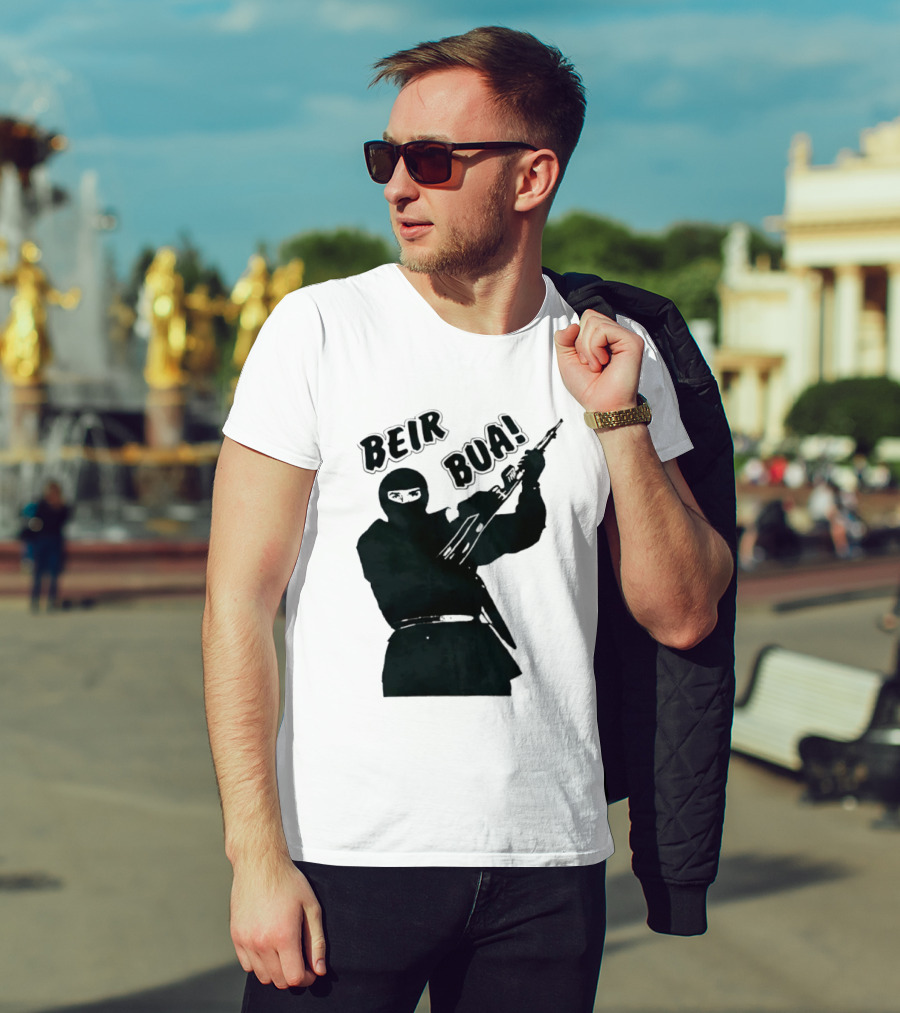 Beir Bua Irish Republican Ireland Gaelic Armed Figure T-Shirt