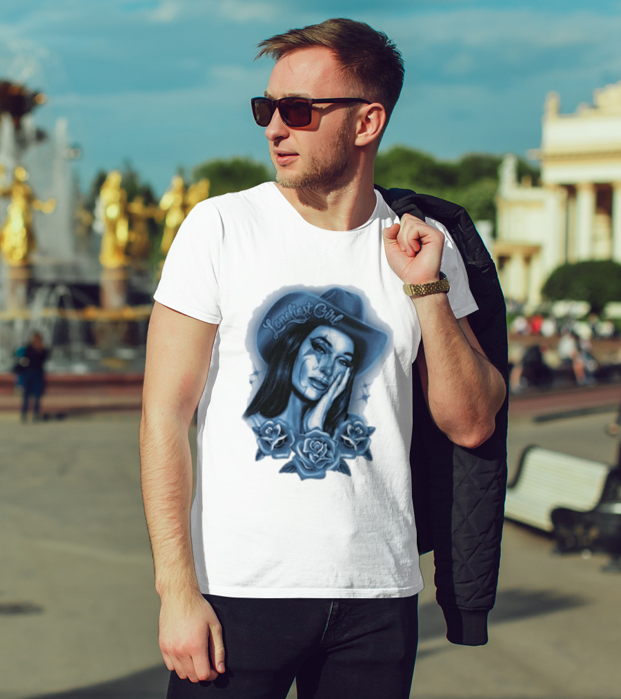 Kacey Musgraves Middle Of Nowhere Tour 2026 Loneliest Girl Airbrush Roses Blue Hat T-Shirt
