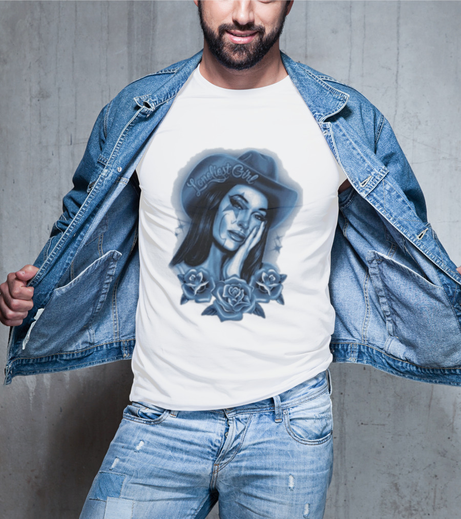 Kacey Musgraves Middle Of Nowhere Tour 2026 Loneliest Girl Airbrush Roses Blue Hat T-Shirt