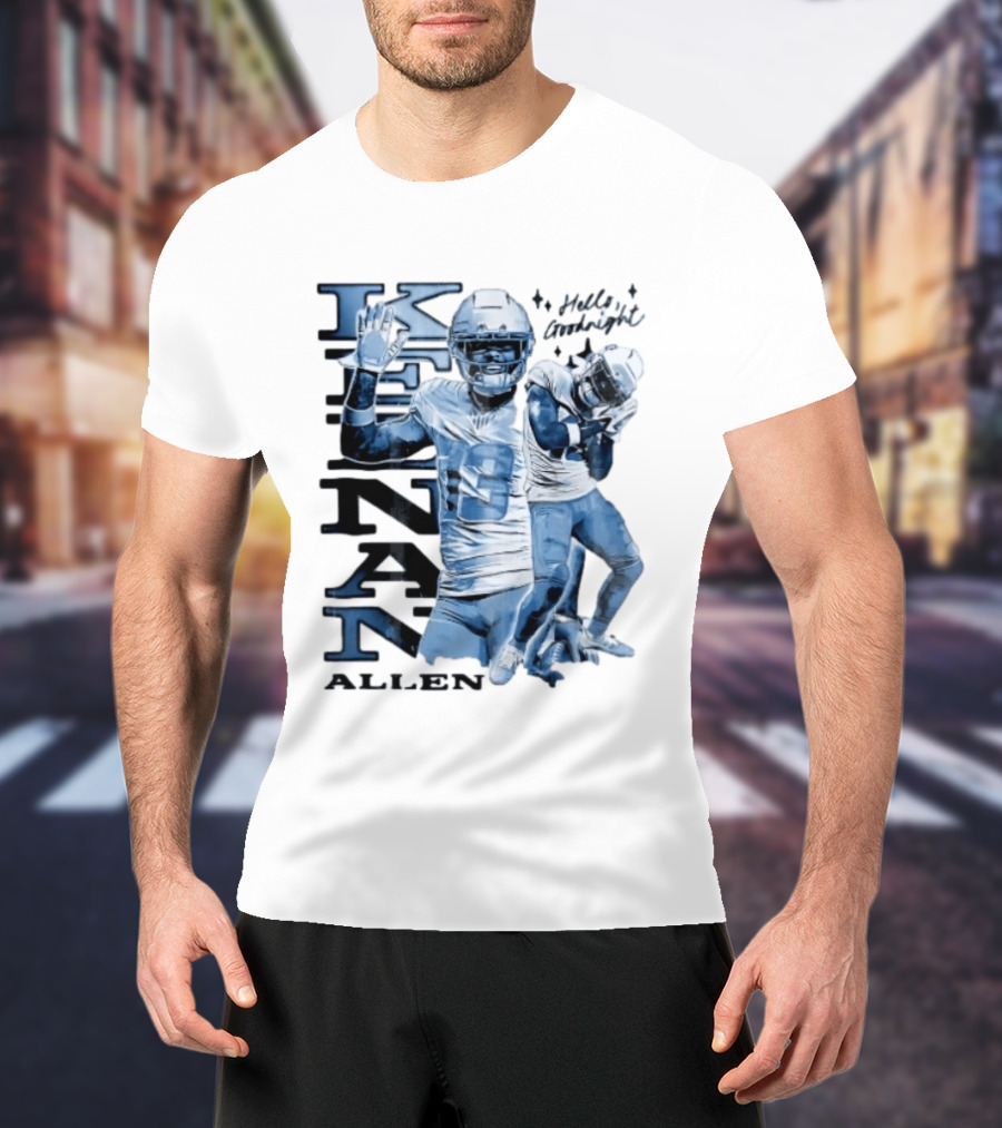 Los Angeles Chargers Keenan Allen Hello Goodnight Waving Sleeping Pose T-Shirt