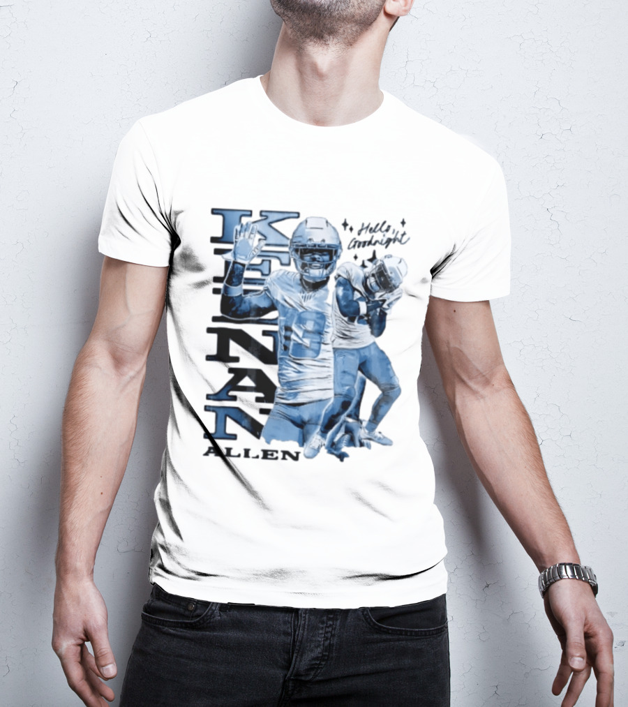 Los Angeles Chargers Keenan Allen Hello Goodnight Waving Sleeping Pose T-Shirt
