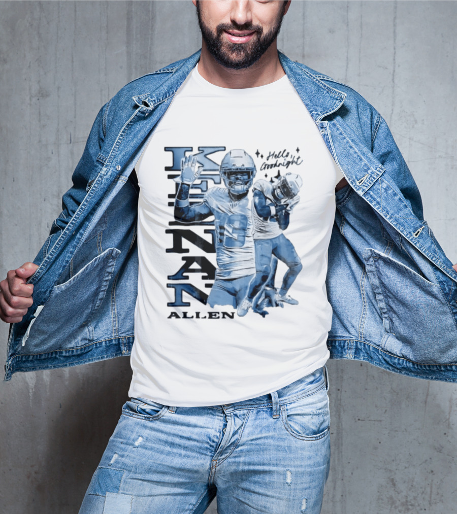 Los Angeles Chargers Keenan Allen Hello Goodnight Waving Sleeping Pose T-Shirt