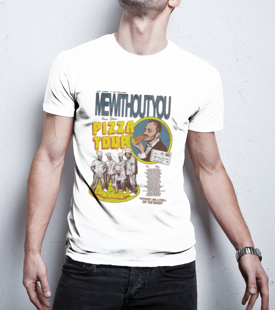 MeWithoutYou Pizza Tour Band Eating Slice T-Shirt