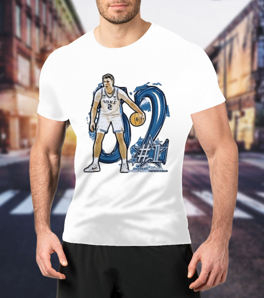 Duke Basketball Cooper Flagg Draft Number One Dallas Mavericks T-Shirt