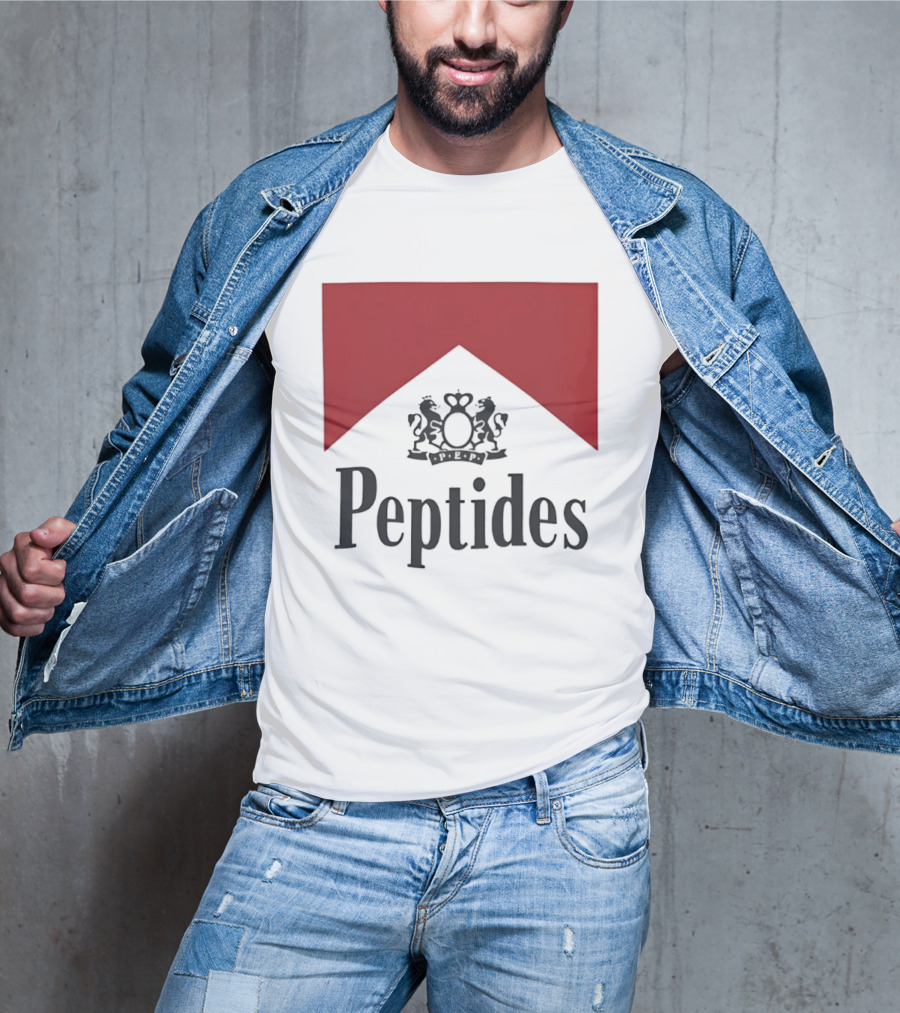 Peptides Regal Crest And Red Banner T-Shirt