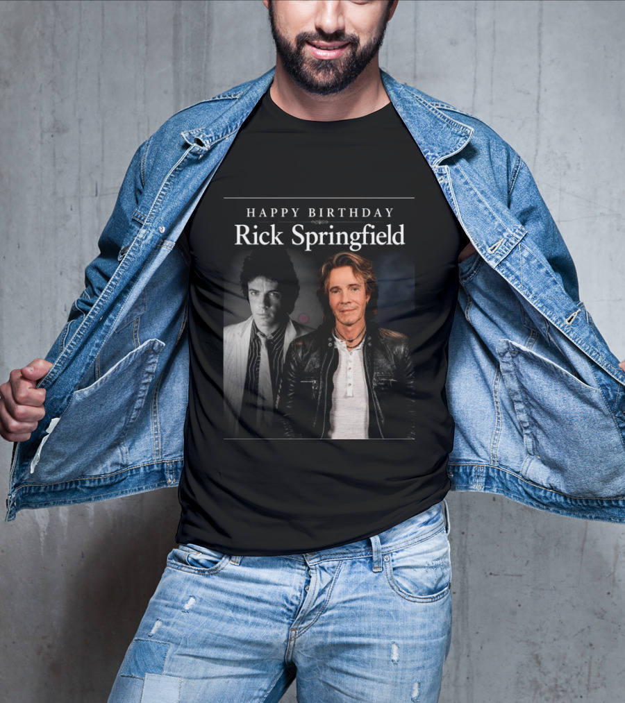 Happy Birthday Rick Springfield Retro And Modern T-Shirt
