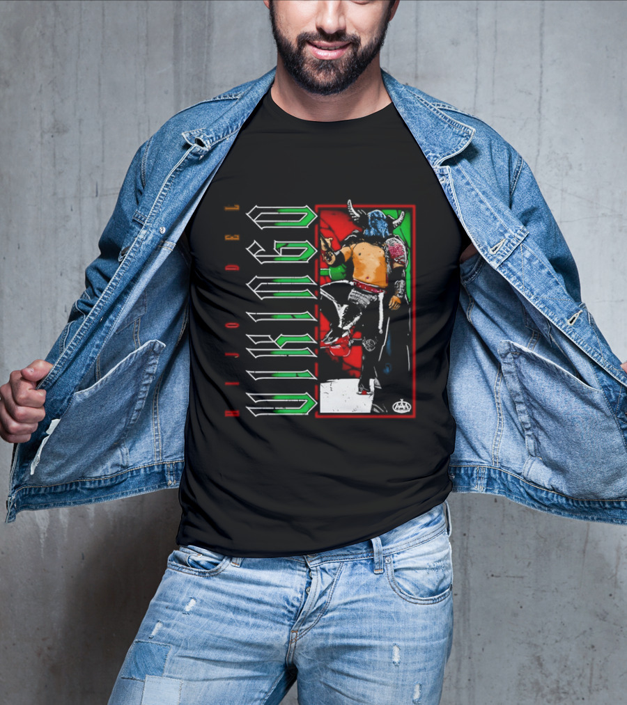 Hijo Del Vikingo Lucha Libre Wrestler Demon Mask Green Red White T-Shirt
