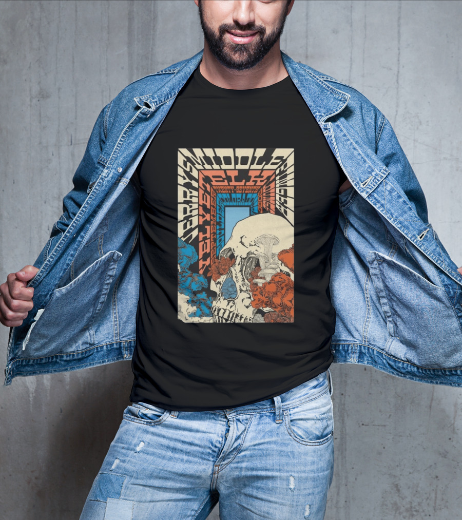 Jerry's Middle Finger Boulder Colorado September 27 2026 Skull T-Shirt