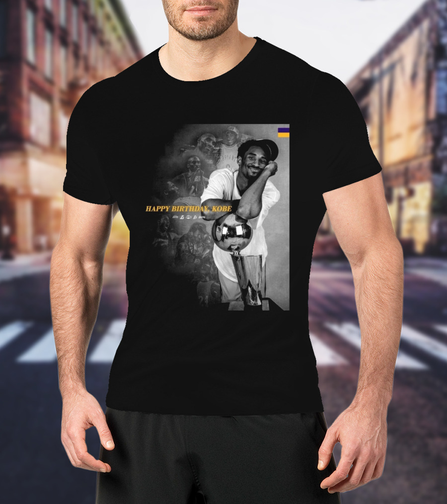 Legend Laker Happy Birthday Kobe Iconic Moments And Achievements T-Shirt