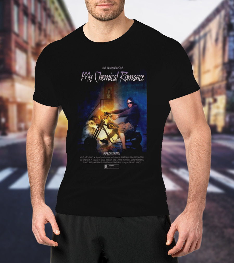 Live In Minneapolis My Chemical Romance August 24 2026 With Sleater Kinney T-Shirt