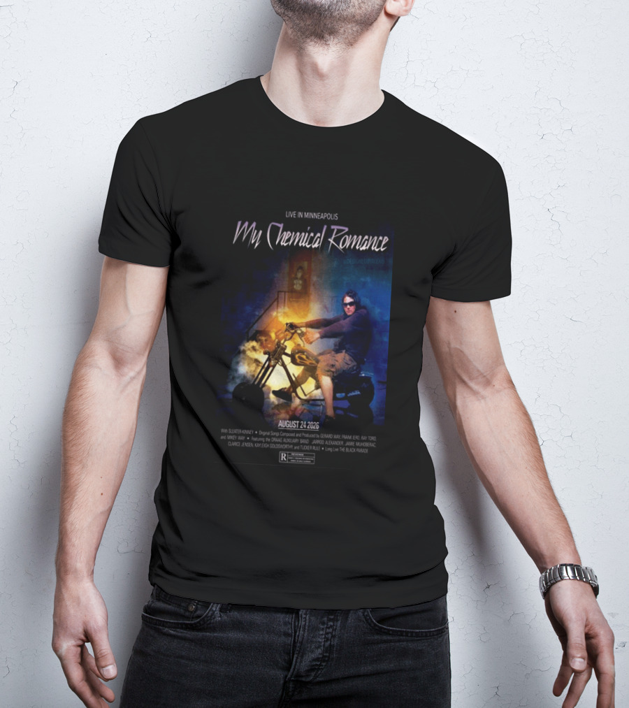 Live In Minneapolis My Chemical Romance August 24 2026 With Sleater Kinney T-Shirt