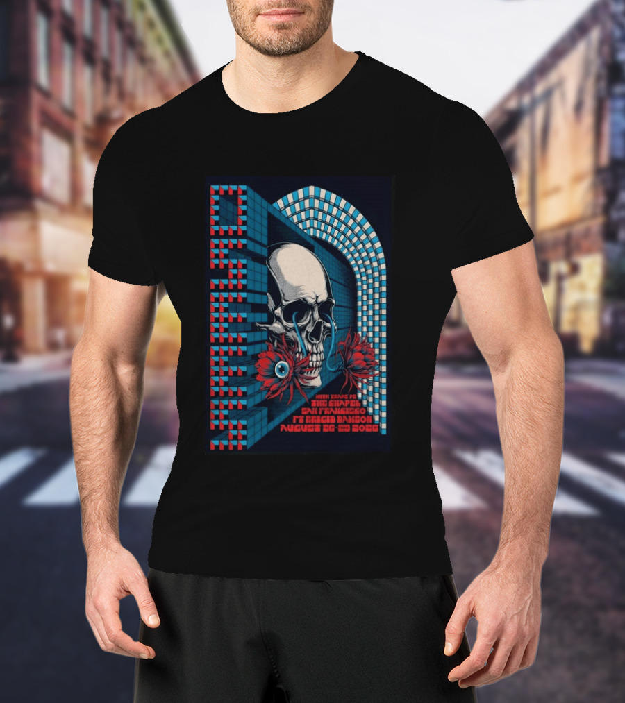 OSEES Knights Of The Crimson Eye San Francisco Chapel August 26 29 2026 Skull Spiral T-Shirt