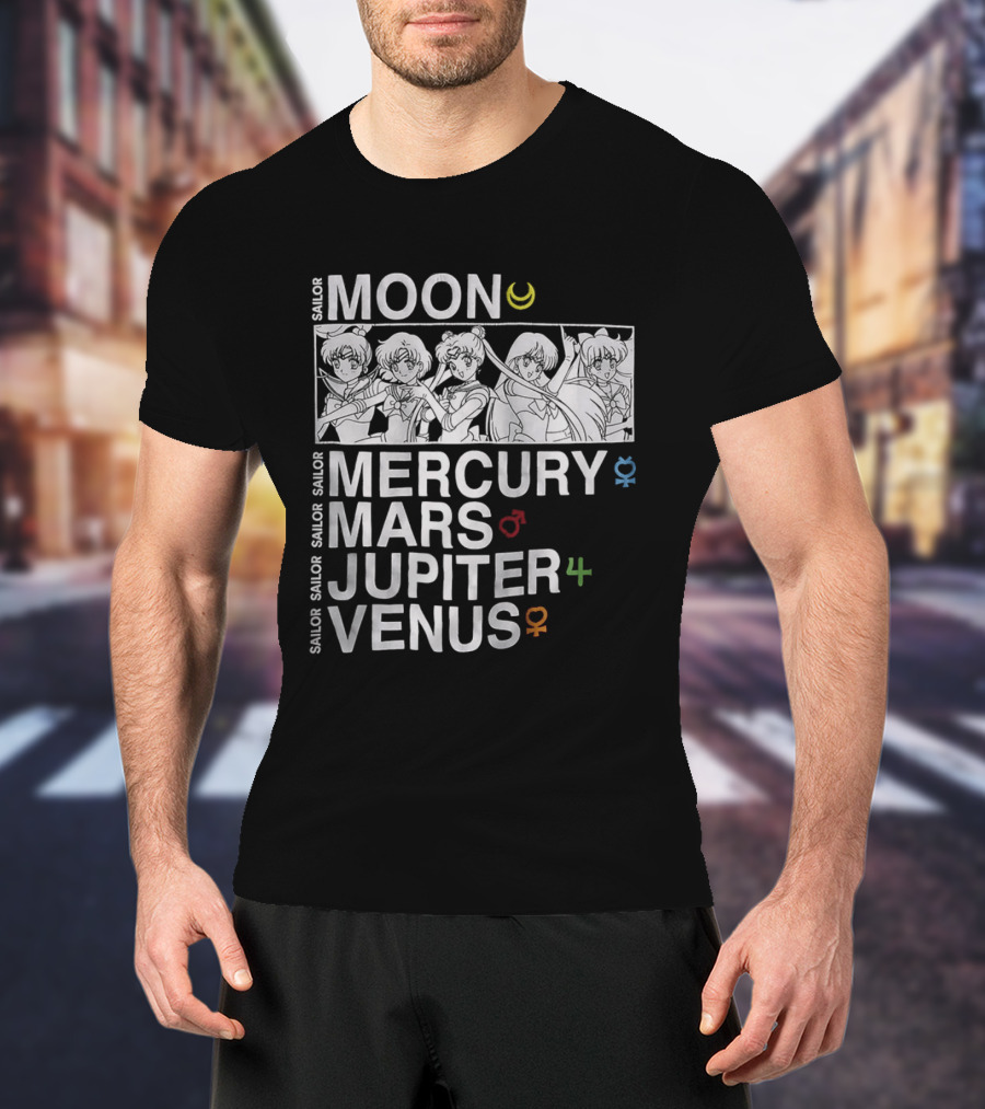 Sailor Moon Mercury Mars Jupiter Venus T-Shirt