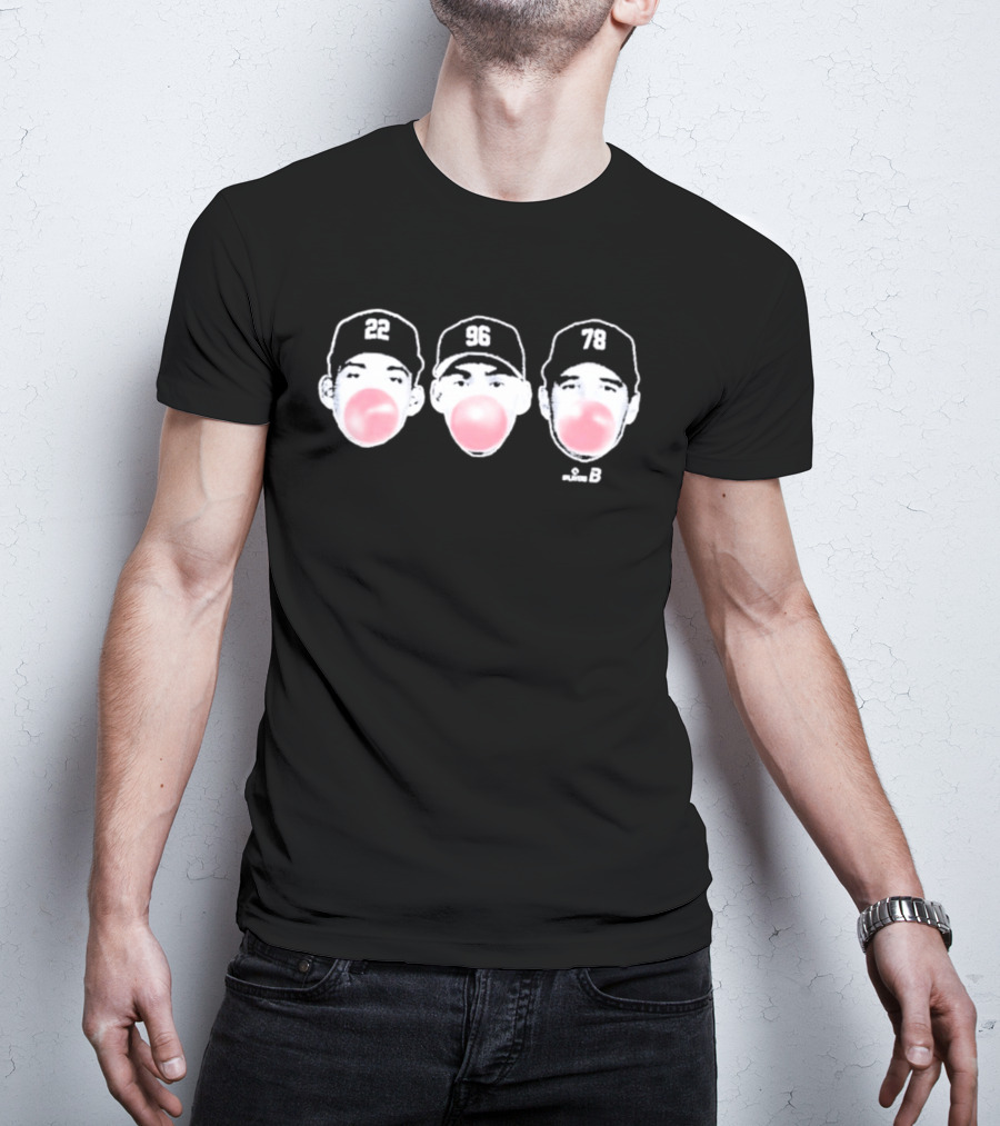 Ben Rice Spencer Jones George Lombard Jr Bronx Bubbles 22 96 78 Baseball Bubblegum T-Shirt