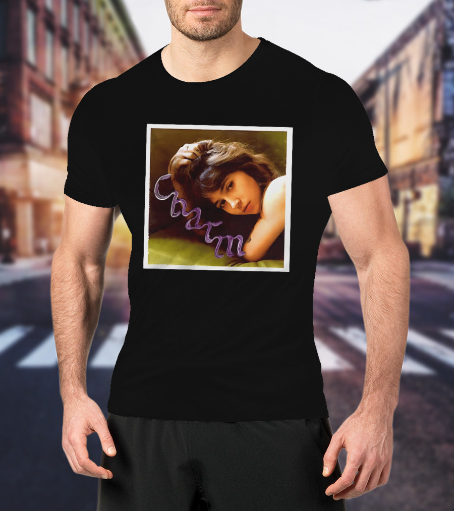 Clairo Charm Album Cover Art Vintage Portrait With Purple T-Shirt