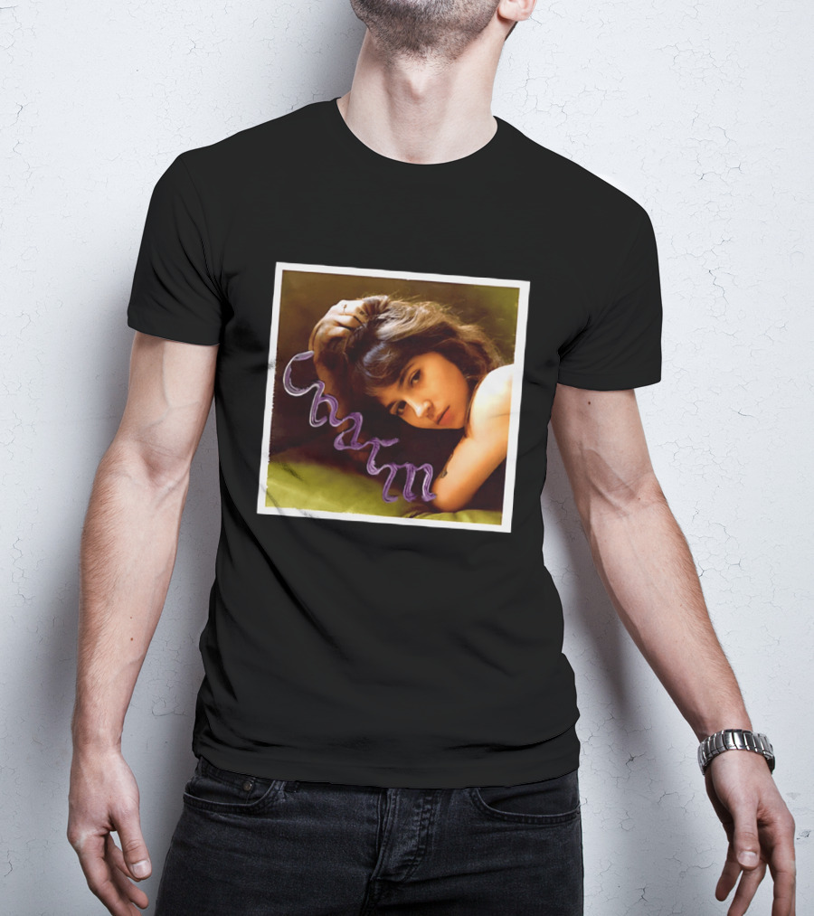 Clairo Charm Album Cover Art Vintage Portrait With Purple T-Shirt