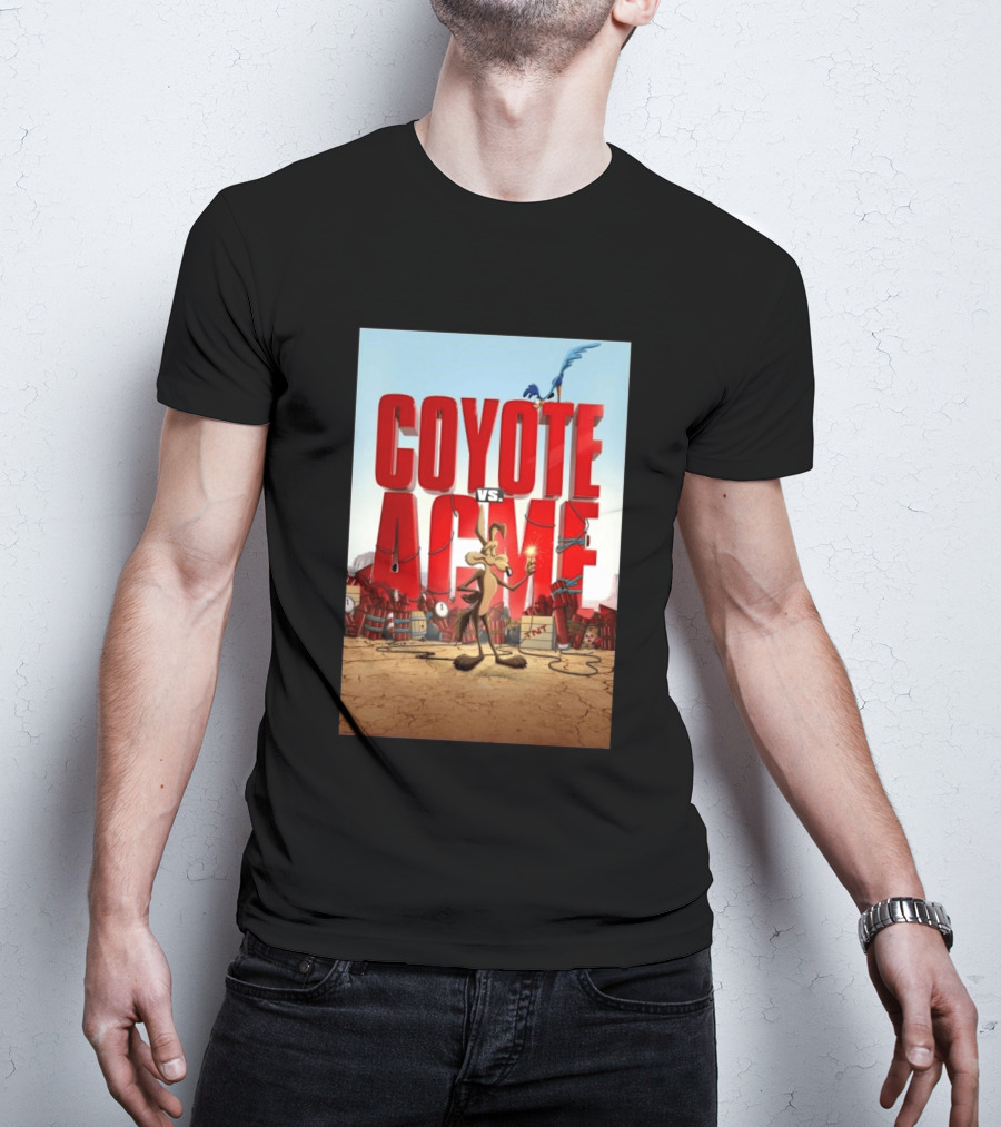 Coyote Vs. Acme Explosive Showdown With Cartoon Rivals T-Shirt
