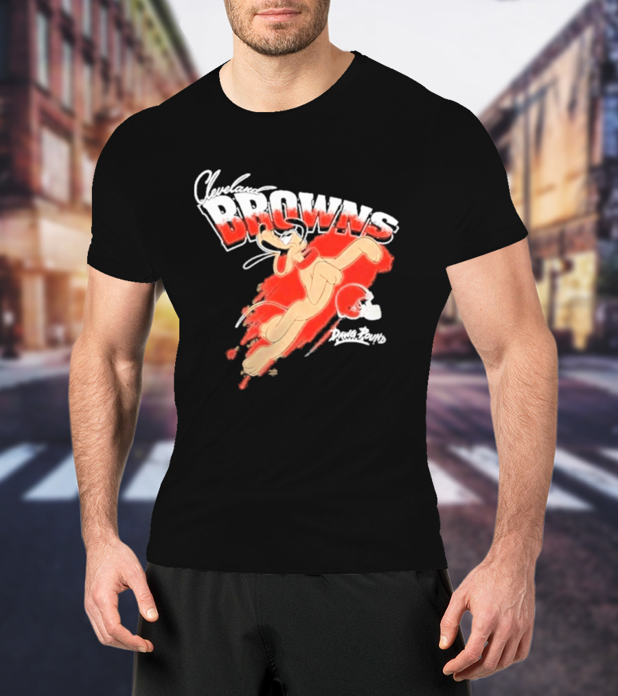 Disney Marvel Collection Pluto Cleveland Browns Collaboration T-Shirt
