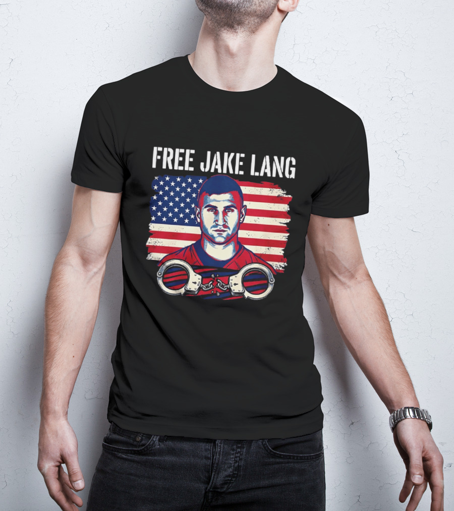 Free Jake Lang USA Flag Handcuffs T-Shirt