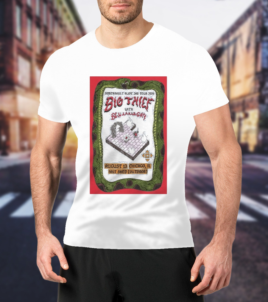 Somersault'slide 360 Tour 2026 Big Thief With Ben Lamar Gay August 13 Chicago Salt Shed Outdoor T-Shirt