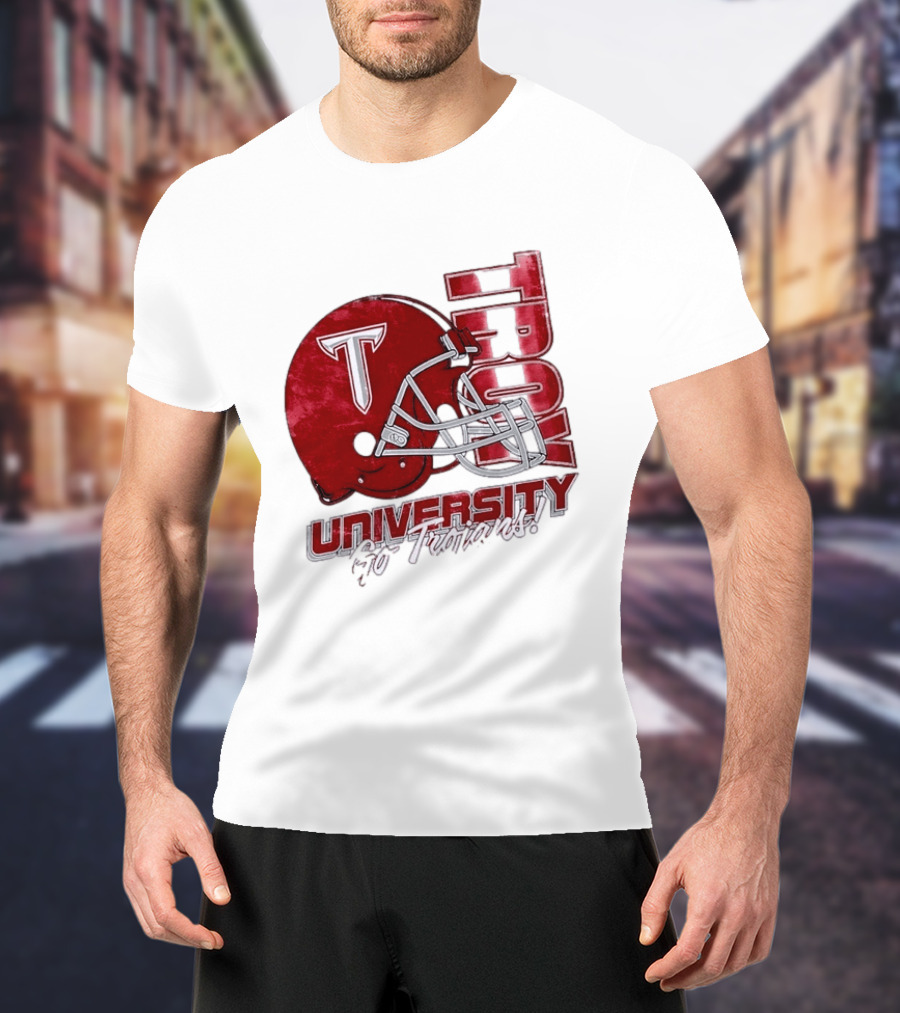 Troy Trojans University Go Trojans Football Helmet T T-Shirt