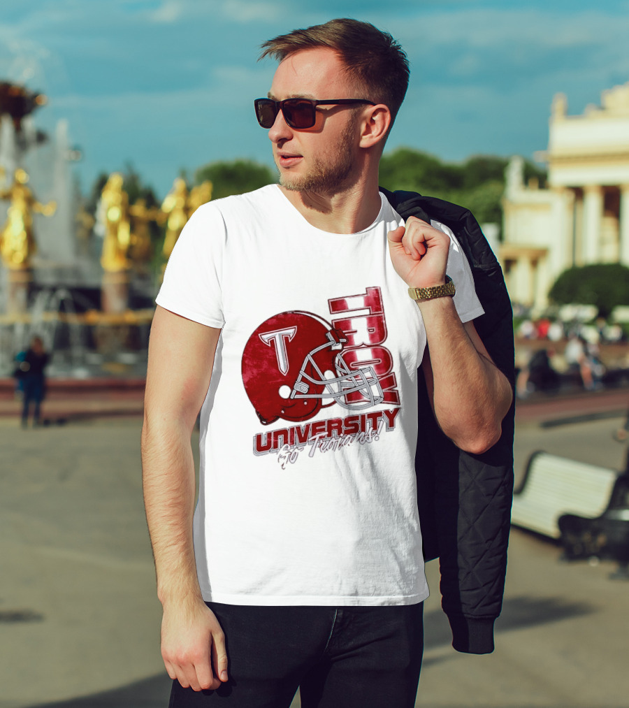 Troy Trojans University Go Trojans Football Helmet T T-Shirt