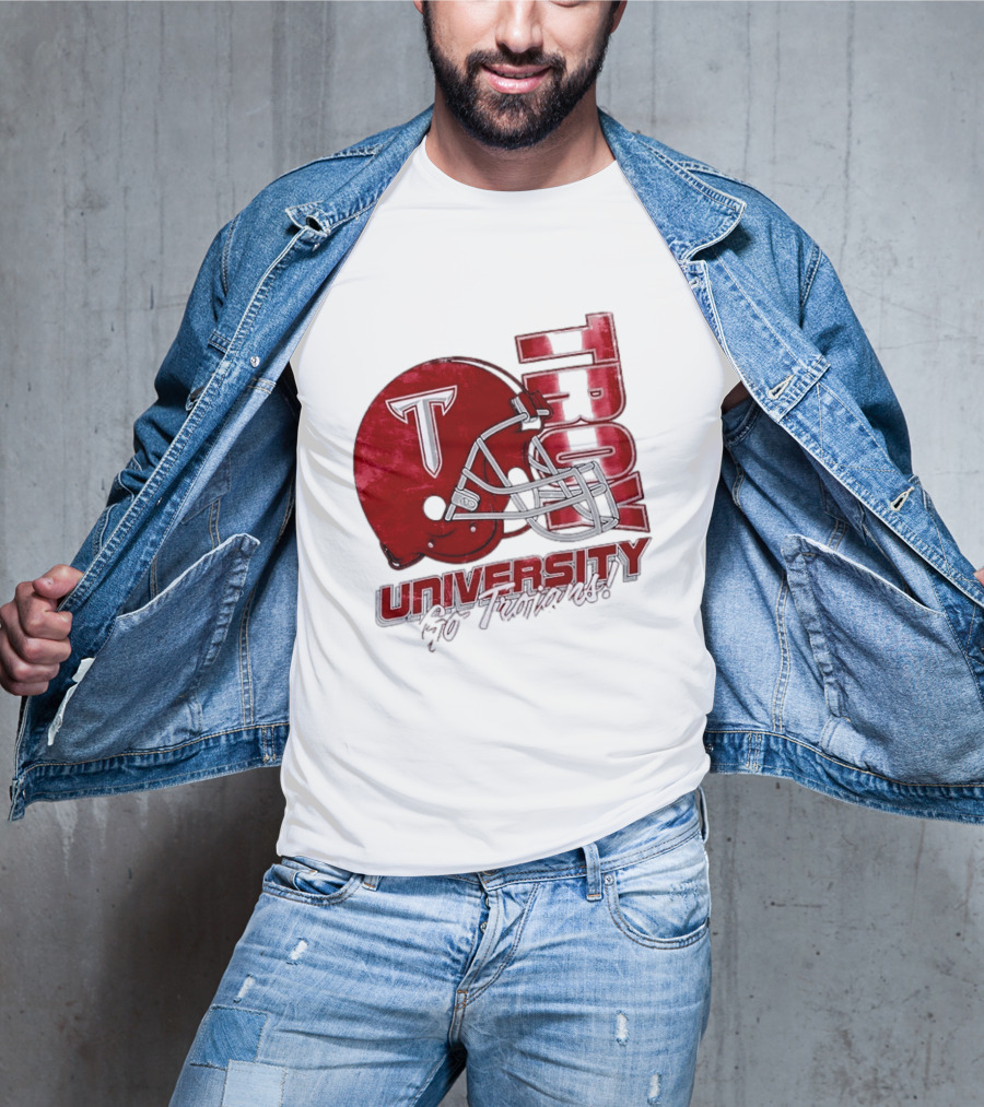 Troy Trojans University Go Trojans Football Helmet T T-Shirt