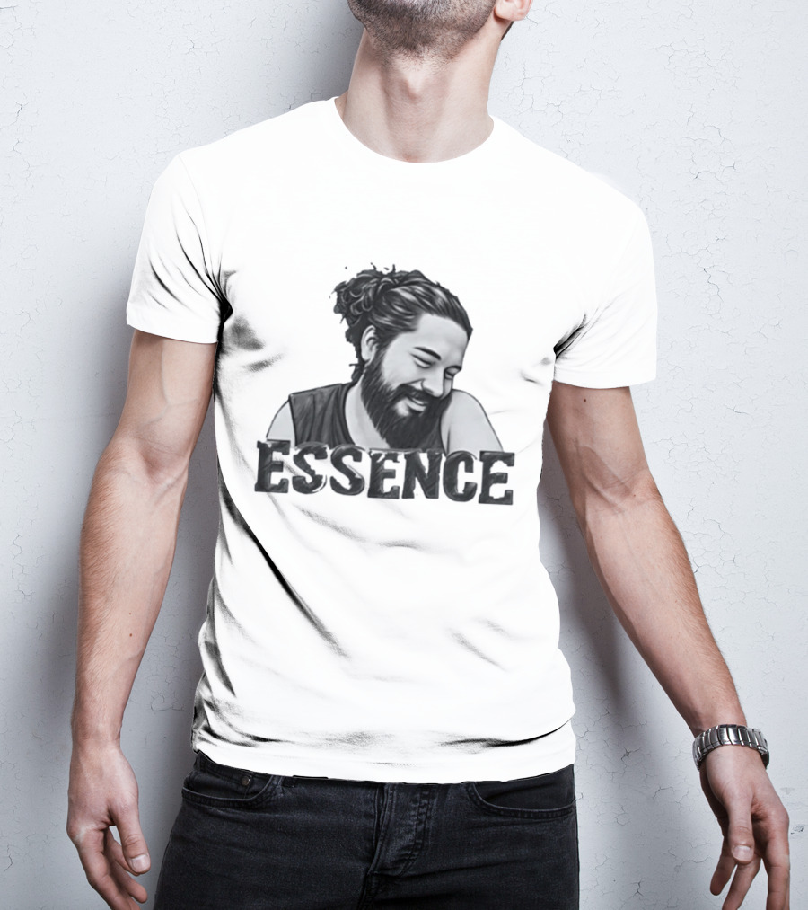 Essence Bearded Man Minimalist Smiling T-Shirt
