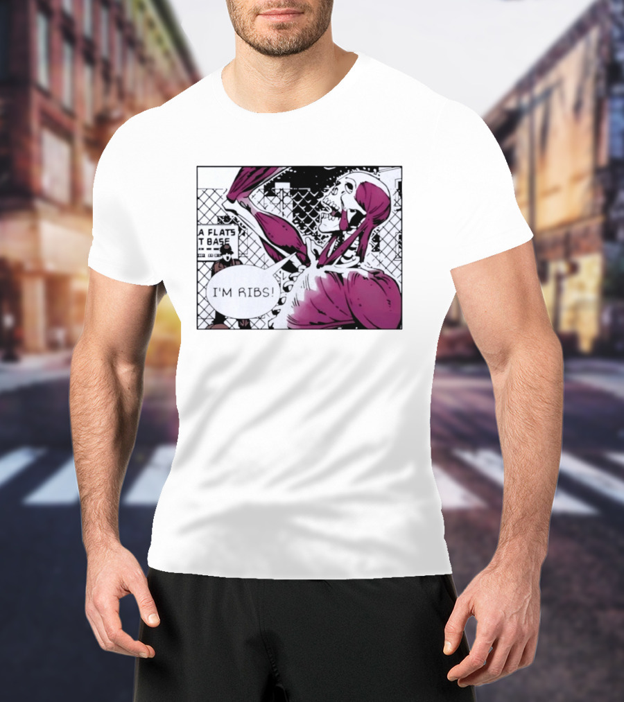 I'm Ribs Comic Panel Skeleton Pop Art Muscular Anatomy T-Shirt