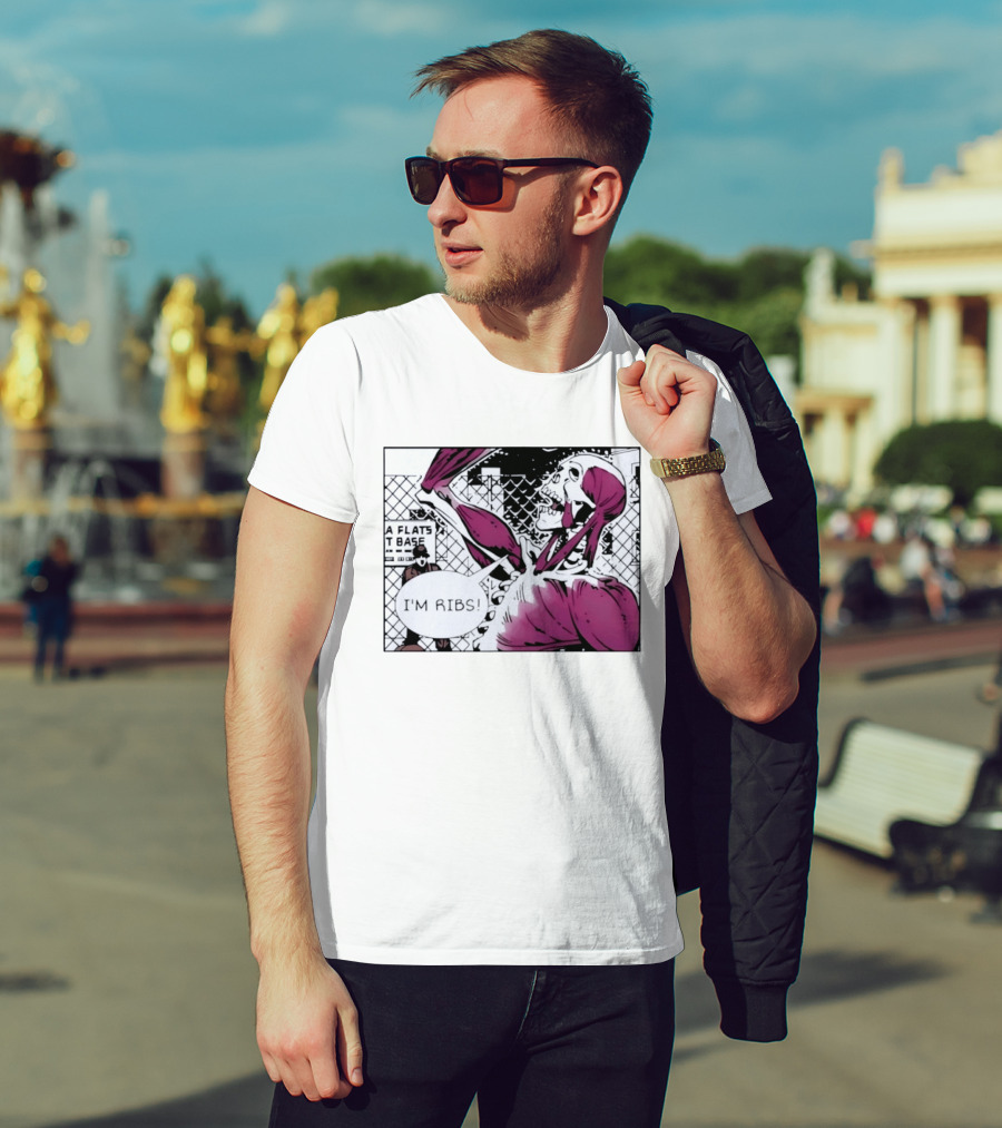 I'm Ribs Comic Panel Skeleton Pop Art Muscular Anatomy T-Shirt