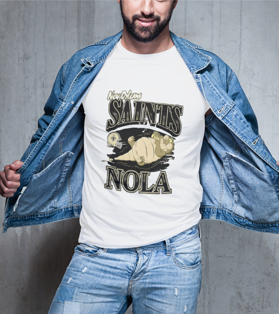 New Orleans Saints NOLA Disney Character Football T-Shirt