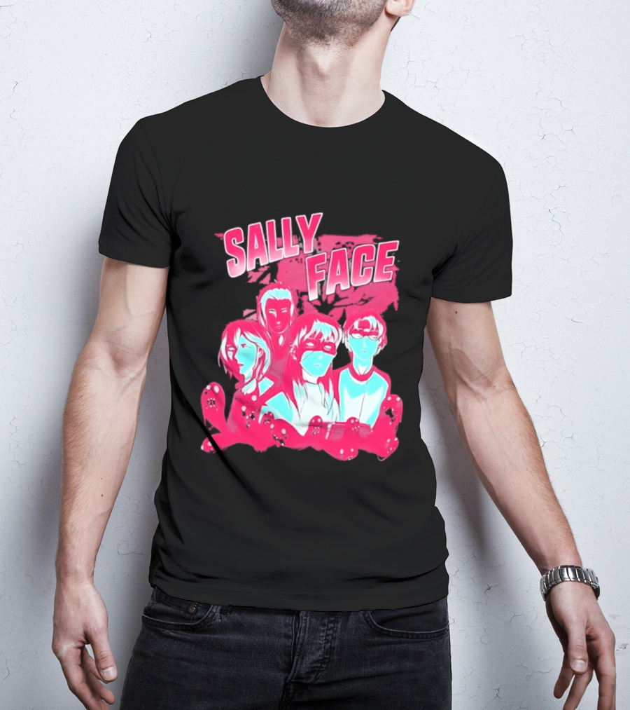 Sally Face Characters Group Indie Game Sal Fisher T-Shirt