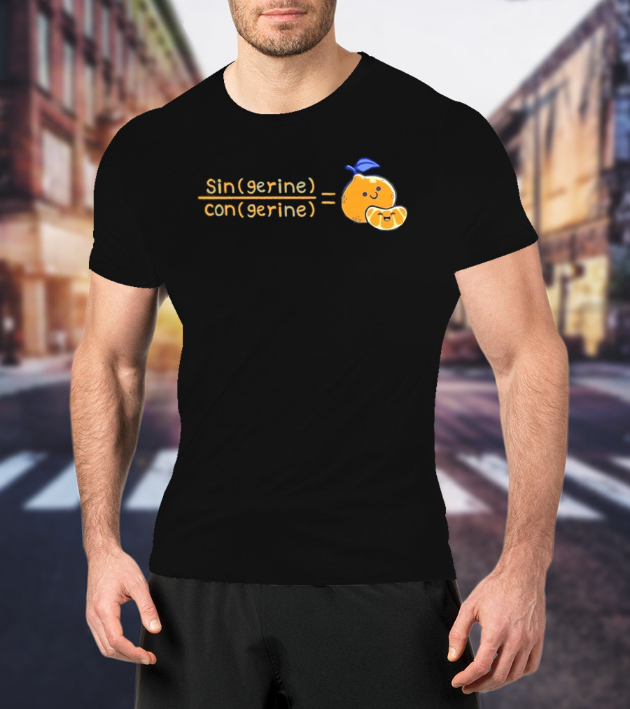 Singerine Divided By Congerine Equals Tangerine Math Pun T-Shirt