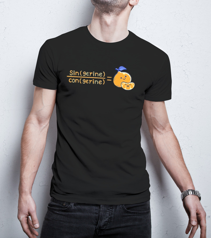 Singerine Divided By Congerine Equals Tangerine Math Pun T-Shirt