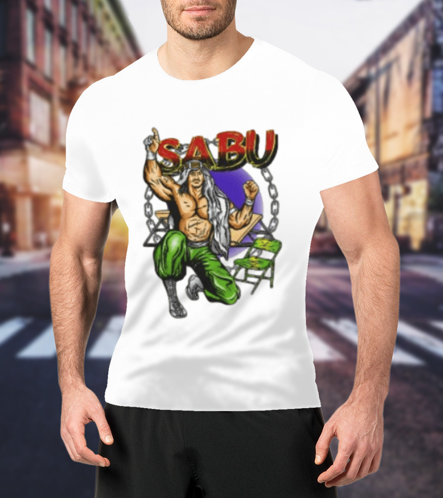 Beyondhumanmerch The Great Sabu Wrestling Character Chains And Table T-Shirt
